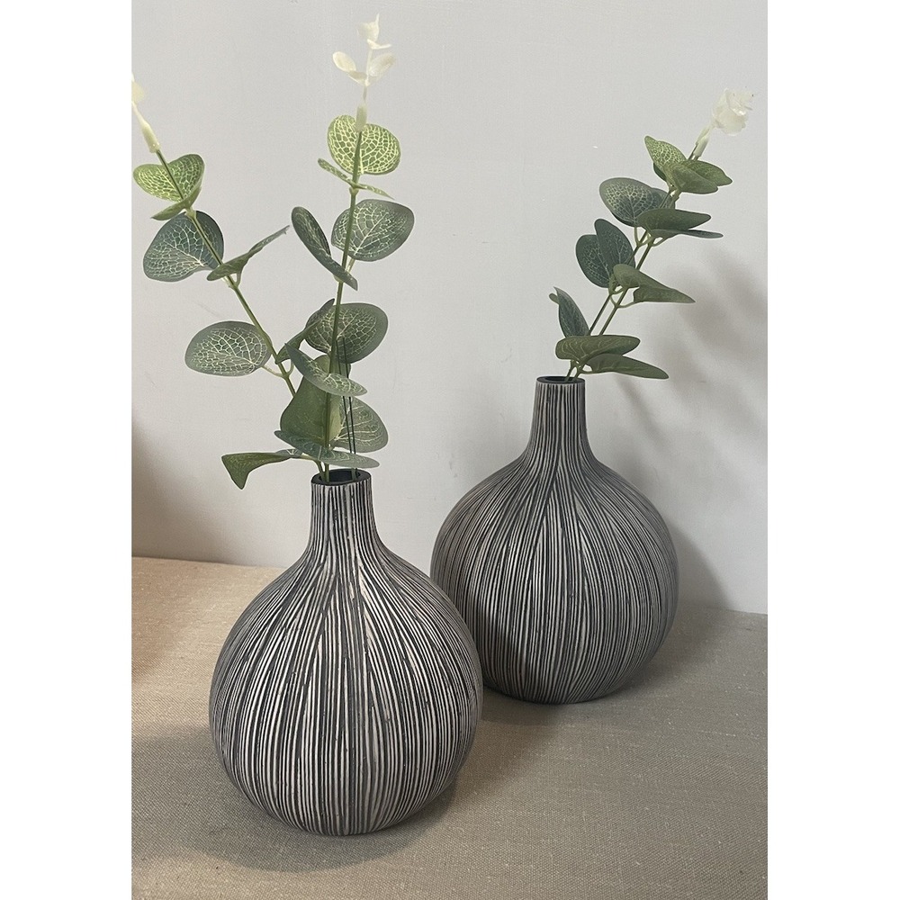 Gourd shaped vases Decor Resin Set Of 2 NIB‎